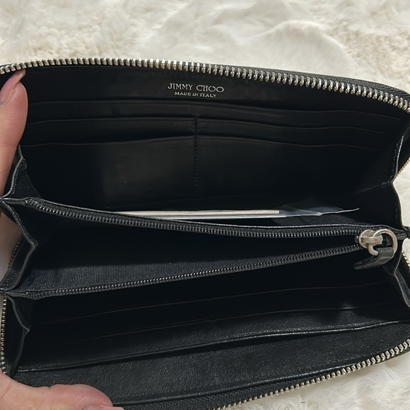 Jimmy Choo Star Studded Black Zip Around - Picture 8 of 12